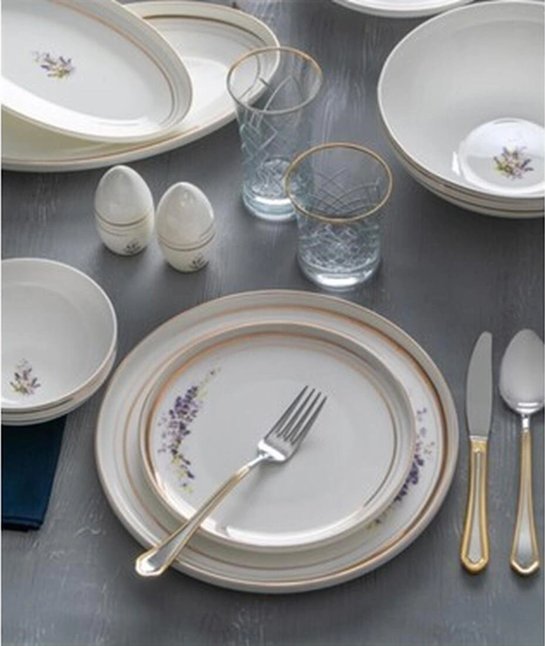 Şirin Eşyalarım Leona 57 Parça Porselen 12 Kişilik Yemek Takımı Süt Beyazı