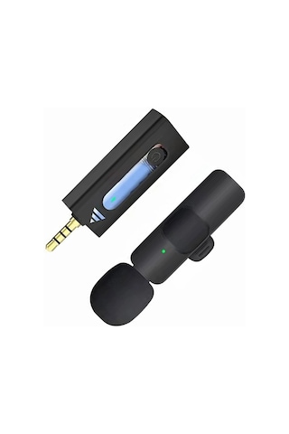 Platoon Pl-2703 K35 Wireless Jaklı Tak Çalıştır Aux Girişli Kablosuz Mini Taşınabilir Yaka Mikrofonu