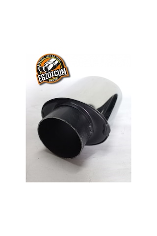 51 Mm Tekli Krom Oval Yassı Kesik İçi Dolu Egzoz Ucu Eksoz 1 Adet--egzozcum