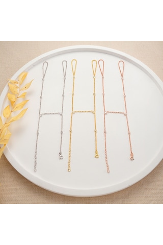 925 Ayar Gümüş 2 Parmaklı Doç Zincirli Zirkon Taşlı Şahmeran Altın