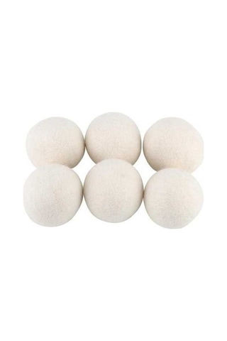 Fortunelane 6 Adet 6cm Doğal Yün Kurutma Topu Kimyasız Kumaş Yumuşatıcı Yeniden Kullanılabilir Kuruma Süresini Uzatır Ev-friendly
