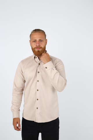 Brango 13241 Erkek Spor Gömlek Bej