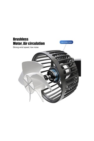 Araba Fan Çifte Kafa Usb Araba Soğutma Fanı Arka Koltuk Başlığı Fanı, Usb Fan 3 Gear 360 Derecelik Araba Kamyonu Suv İçin Ayarlanabilir