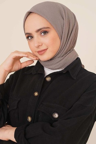 Seva Kadın Testtür Mio Caz Eşarp Hijap Modeli Gri