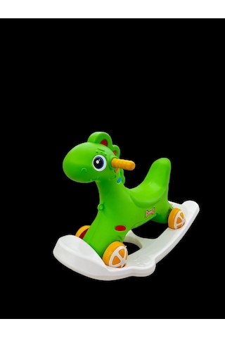 Sallanan Yeşil Dinazor Sallanan Ve Tekerlekli Dino