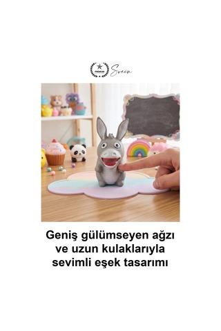 Eşek Eşek Tasarımlı 12'li Paket Sıkmalı Yumuşak Oyuncak Stres Giderici Esnek Sukuşi Antistres Seti
