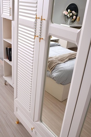 Kuğu Gardırop-4 Kapaklı-aynalı