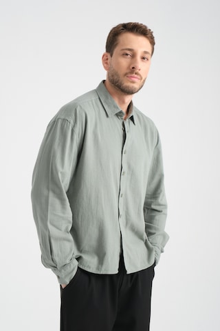 Redline Bond Keten Oversize Rahat Kalıp Premium Kumaş Basic Gömlek Haki