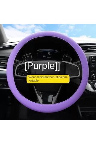 Çok Renkli Direksiyon Kılıfı Silikon Araba Elastik Eldiven Kılıfı Trend Araba Kılıfı Evrensel Mor