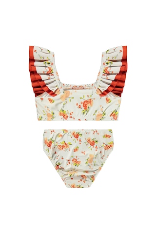 Civil Girls Kolu Fırfırlı 2-12 Yaş Mayo Set - Turuncu