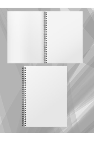 Renkli Menekşe Çiçekli Defter 60 Yaprak / 120 Sayfa Çizgisiz Tel Spiralli Çok Renkli