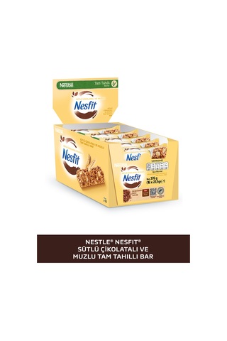 Nestlé Nesfit Sütlü Çikolatalı Ve Muzlu Tam Tahıllı Bar 32 x 23.5 G