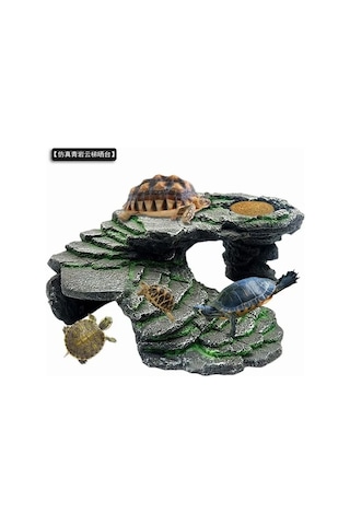 Novahub Sürüngenler İçin Çoklu Kullanım Kaplumbağa Platformu - Yüksek Kaliteli Reçine Malzeme