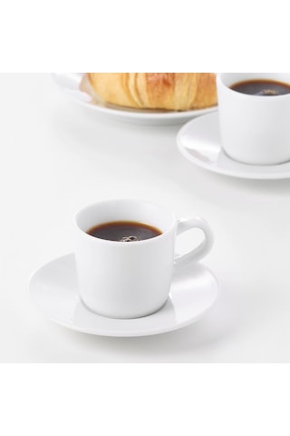 Türk Kahvesi Fincanı, Beyaz, 6 Cl Beyaz