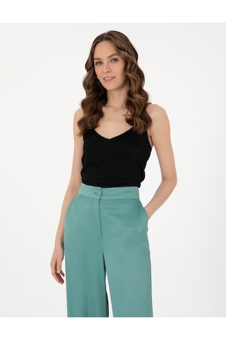 Pierre Cardin Kadın Siyah Kısa Kollu Bluz 50301166-vr046 Siyah