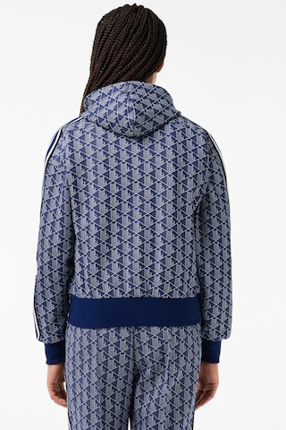 Lacoste Womens Regular Fit Monogram Sweatshirt Kapüşonlu Kadın Sweatshirt Mavi