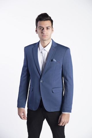 Sposo 5108 Dar Kalıp Yarım Astarlı Mavi Erkek Blazer Ceket Mavi
