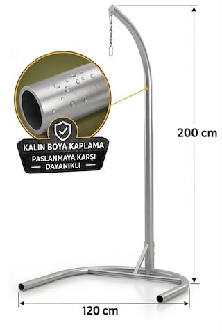 Salıncak Ayağı Ve Zinciri Gri