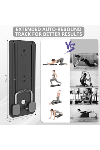 Egzersiz Aleti Pilates Reformer, Ev Tipi Pilates İstasyonu, Siyah