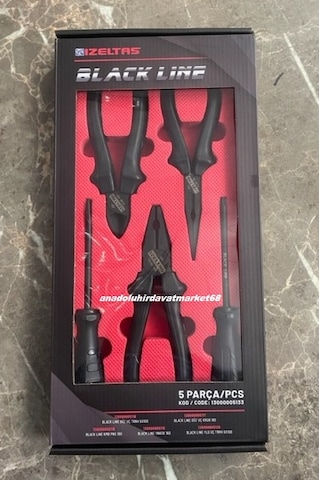 İzeltaş Black Line Pense Seti Carbon Çelik Yankeski Kargaburun Tornavida 5pcs Diğer