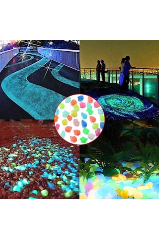 1200 Pcs Mavi Parlayan Kayalar Karanlık Çakıl Pebbles Güneş Taşları, İç Mekan Dış Mekan Dekorasyonları