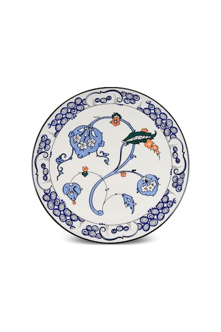 Karaca x Ömür Akkor İznik Hatai Ayaklı Kek Standı 32 cm