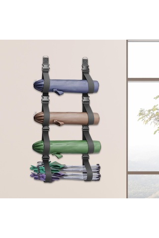 Dolıty Depolama Kamp Sandalyesi Rafı, Şemsiyeler, Plaj Siyah Çok Renkli