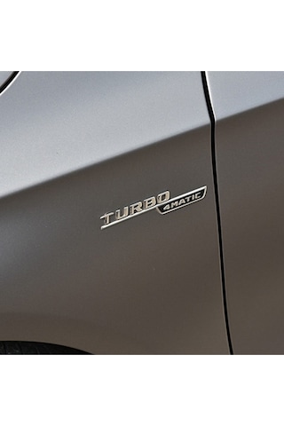 Turbo 4 Matic Çamurluk Logo Arma Abs Krom Ithal Car Logo Arma