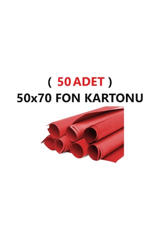 50 Adet 50x70 Cm Kırmızı Renkli Fon Kartonu Rulo Canlı Renk Büyük Boy Anaokulu Kreş Okul 50 Adet 50x70 Cm Kırmızı Renkli Fon Kartonu Rulo Canlı Renk Büyük Boy Anaokulu Kreş Okul