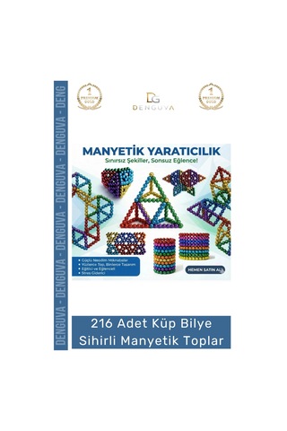 Mıknatısbilye Neodyum Mıknatıs Manyetik Bilye Stres Giderici Zeka Geliştirici Seti Adet Cube Küp Dy