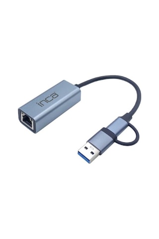 Inca Iutp-01tx Alüminyum 1000mbps Usb 3.0 Ve Type-c 3.1 Çevirici