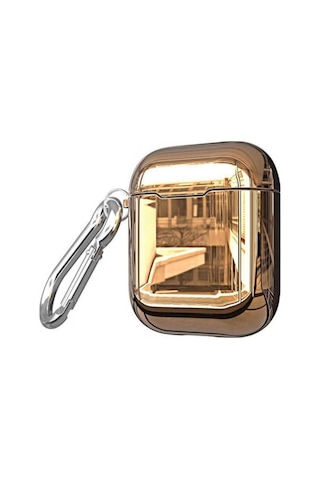 Apple AirPods Uyumlu Kılıf Zore Airbag 08 Silikon Gold