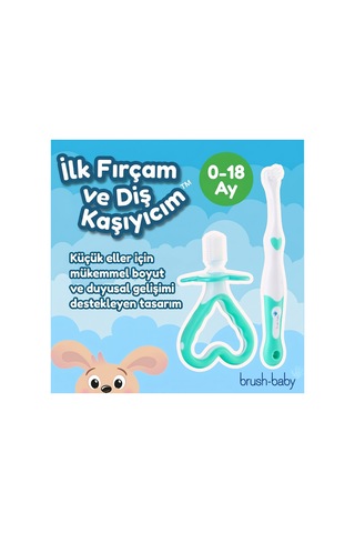 Brush-baby Silikon Diş Fırçası Ve Diş Kaşıyıcı İlk Ağız Bakım Seti 0-18 Ay Diğer