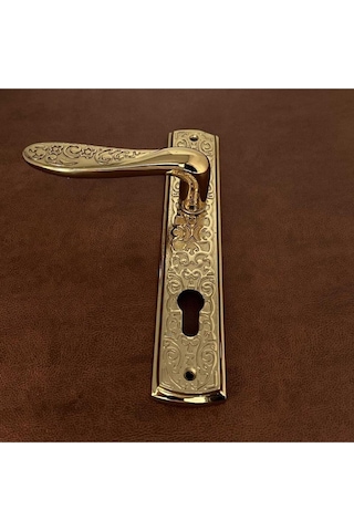 Özen Handles İmza Titanyum Zk19 Zamak Aynalı Yale Çelik Kapı Kolu Sol Basar Tek Yön