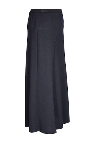 Hesna Kadın Seher Kışlık Büyük Beden Taşlı Astarsız Latikli Lacivert Etek Lacivert