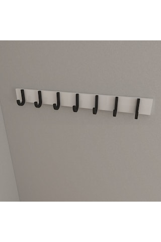 Hepsi3boyutlu Modern Duvar & Kapı Baston Askılık - 7 Adet Siyah J Askılık - Model No : 6 Siyah