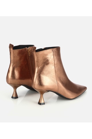 Hotiç Kadın Deri Bronz Sivri Burunlu Bilekte Topuklu Bot 01boh318460a470 01boh318460a470 Bronz