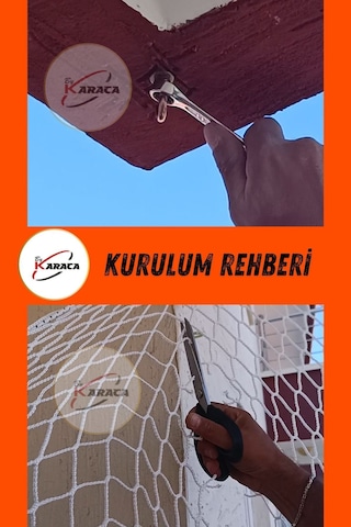 Kedi Balkon Güvenlik Filesi 2.5x14 Metre 3mm İp Kalınlığı 4x4 Gözenekli