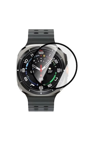 Forzacase Samsung Galaxy Watch 7 Ultra Uyumlu Çerçeveli Tam Kaplayan 3d Pet Ekran Koruyucu Film Fc016 Şeffaf