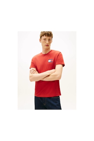 Tommy Hilfiger Tjm Slım Essentıal Flag Tee Ext Erkek Kırmızı T-shirt - Dm0dm20740-12816 Siyah