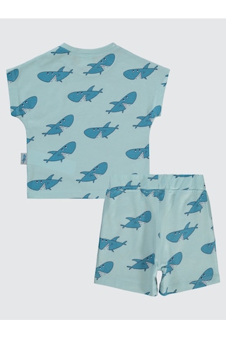 Civil Baby Erkek Bebek Şortlu Takım 6-18 Ay Soft Mavi Soft Mavi