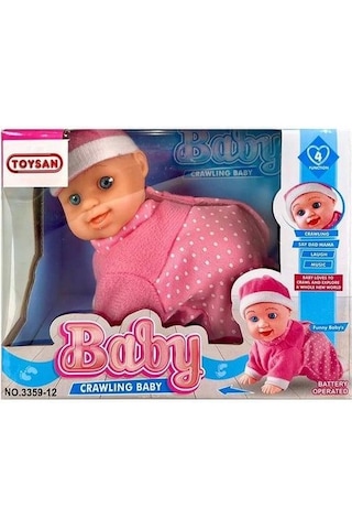 Pilli Emekleyen Sesli Bebek