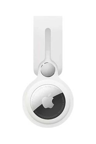 Ally Apple Airtag Uyumlu Asma Halkalı Anahtarlık Silikon Kılıf Beyaz Mh-hs4454008821