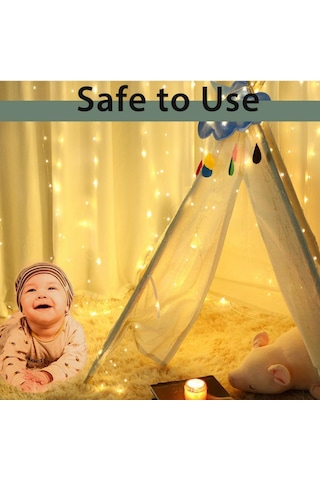 Peri Telli Led Perde Led Işık Kumandalı 300 Ledli 3X3 Metre Usbli Çok Renkli