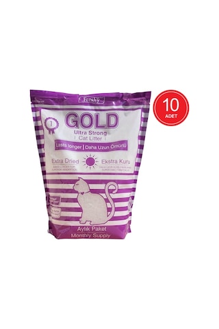 Freshy Gold Ultra Silika Kristal Kedi Kumu 10 x 3.8 L