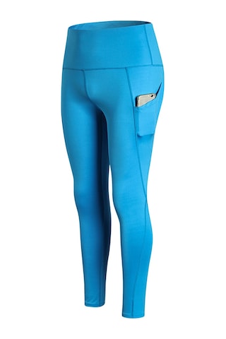 Reedark Yüksek Bel Yoga Taytı - Hızlı Kuruma, Esnek Ve Yan Cep Fonksiyonlu Spor Eşofmanı L Beden, Göl Mavisi Açık Mavi