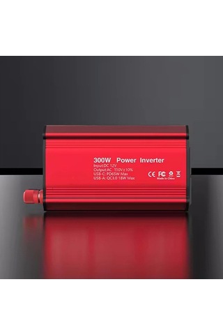 Ulzyvf 300w Araç İçin Usb-c Pd65w + Qc3.0 Hızlı Şarj 12v-110v Çevirici Adaptör