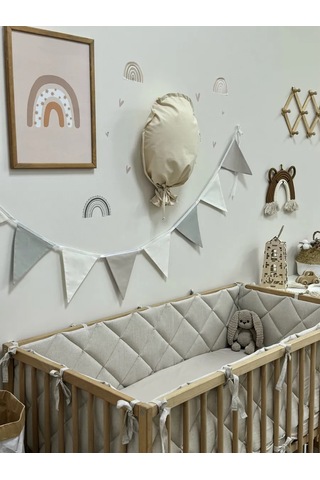 Mamibro Kumaş Bayraklı Işık Zinciri 166725422 Çok Renkli