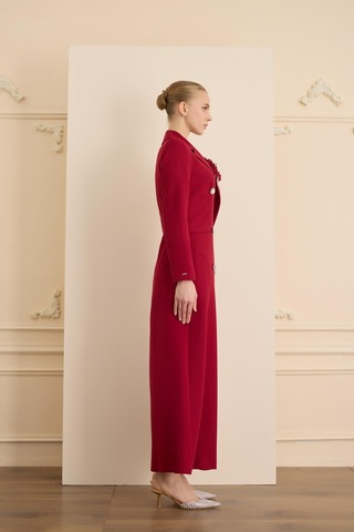 Senna Rose Stone Dress Kırmızı Kırmızı