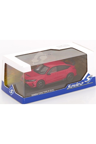 1:43 Ölçek Solido 2022 Honda Civic Type R Rallye Red Diecast Metal Minyatür Model Araba 10cm